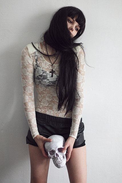 fashion, lace and lace shirt