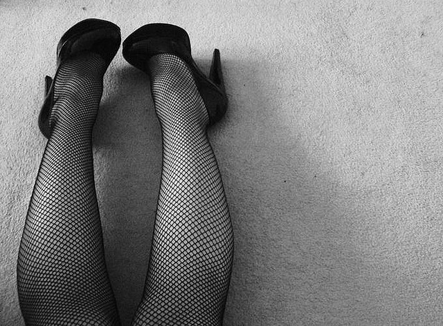 fishnets, heels and shoes