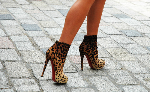 girl, heels, legs, leopard print, shoes