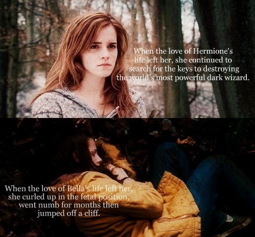anti twilight, hermione granger and hermione vs; belle