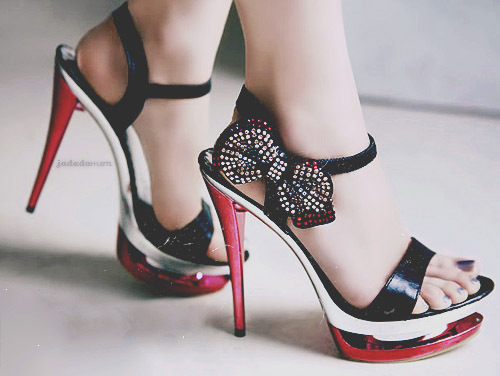 beautiful, black white red and bow
