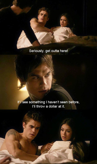 bed,  cute and  damon