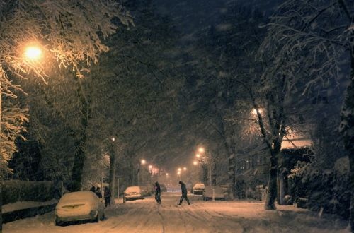 cold, romantic and snow