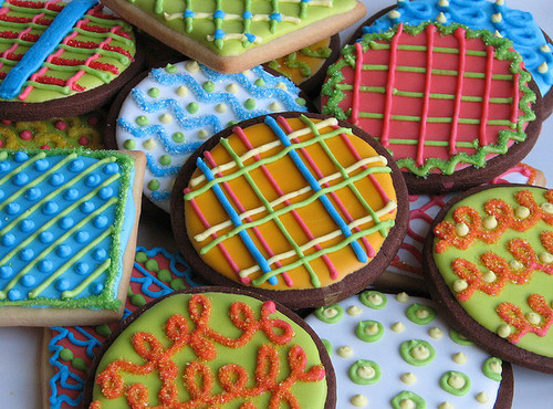 colorful, cookies, cute, lines, shape
