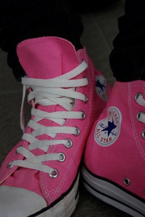 converse, cute and pink
