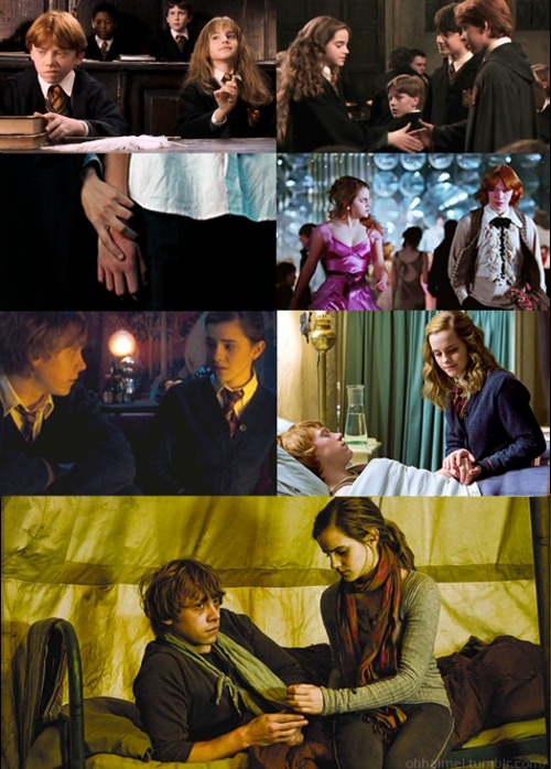 emma watson, harry potter, hermione granger, ron and hermione, ron weasley, rupert grint