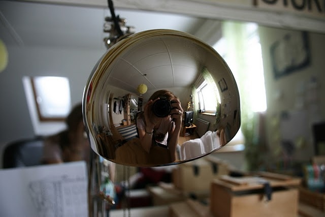 fisheye, lamp and mirror