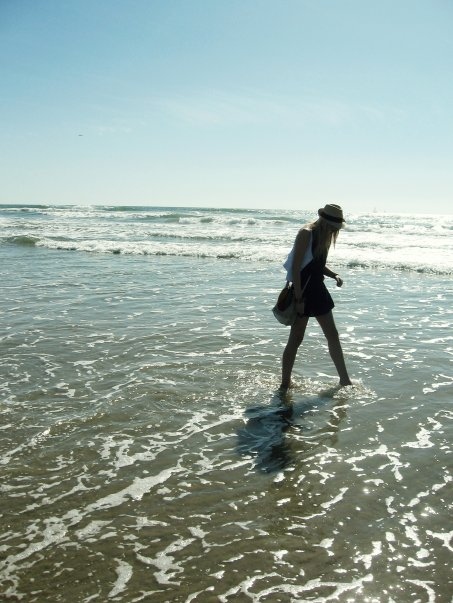 barefoot, beach and fedora