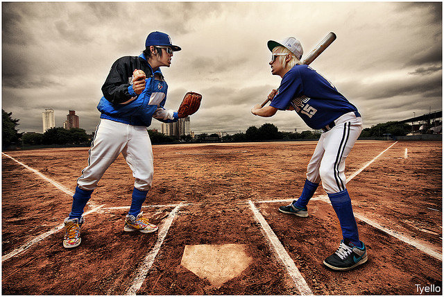 baseball, blonde and blue
