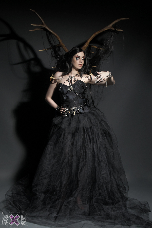 beautiful, beauty, black dress, creature, dark, deviant art