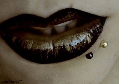 black, black lips and black lipstick