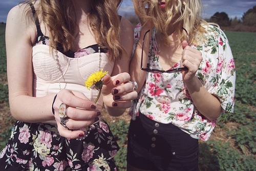 clothes, cute, fashion, floral, girls , nature