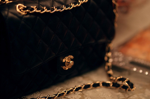 black, chain and chanel