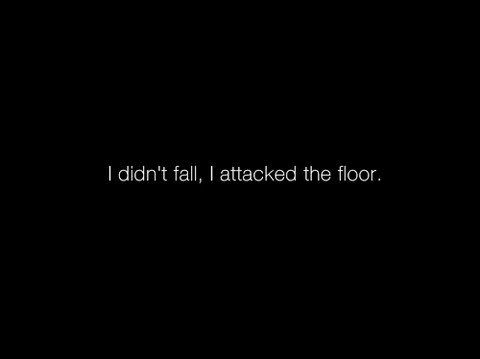 attacked, fall and floor