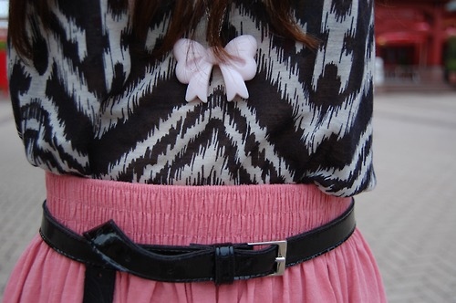belt, bow and cute