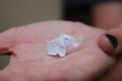 cute, elephant, little, origami, tiny