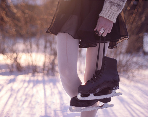 girl, ice and ice skates