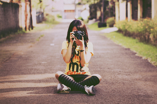 asian girl, camera and cute
