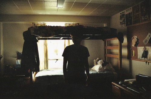 bed, boy and dark
