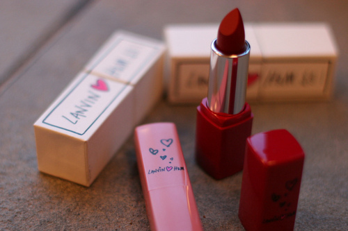 h&m, lanvin and lipstick