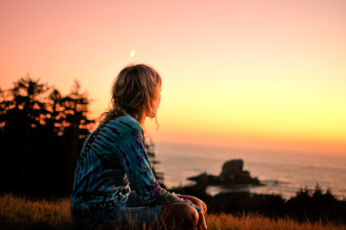 blonde, girl and nature