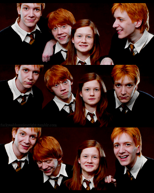 bonnie wright, family and fred weasley