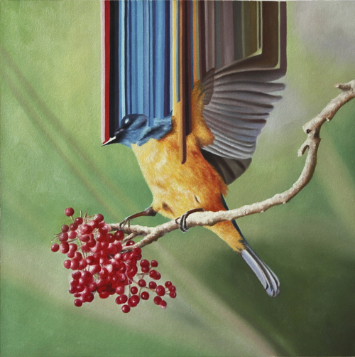 art, berries and birds