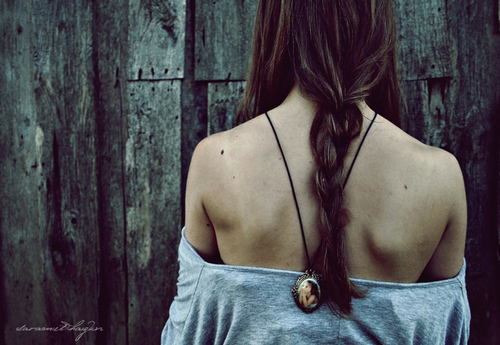 back, beautiful, cute, girl, hair, neckless