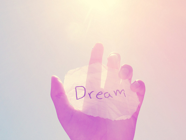 dream, hand and light