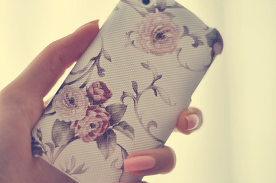 flowers,  iphone and  nails