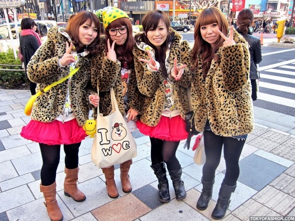 gyaru, harajuku, laforet, leopard print, tacky