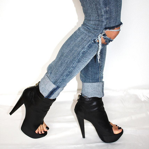 ankle, ankle boot and black
