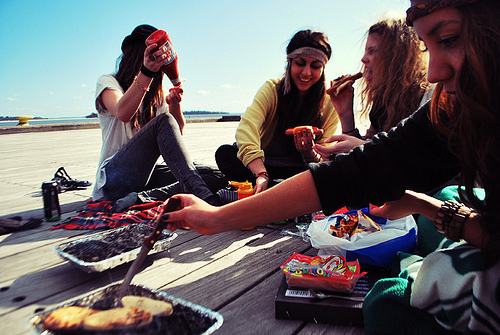 beach, food and friends