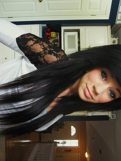 beautiful, black hair and blah