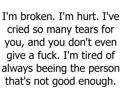 broken, hurt and tears