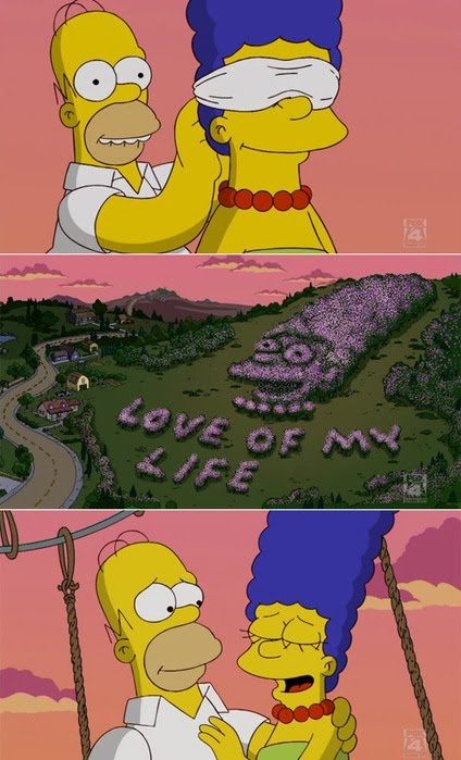couple, happy, love, love of my life, simpsons