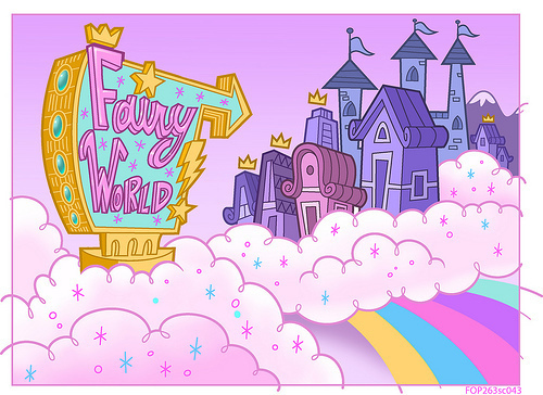 fairy world, nick, pink, rainbow, timmy