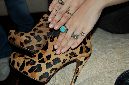 fashion, heels and leopard