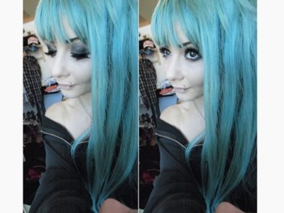 alternative,  blue hair and  candykikky