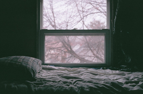 bed, december and lonely