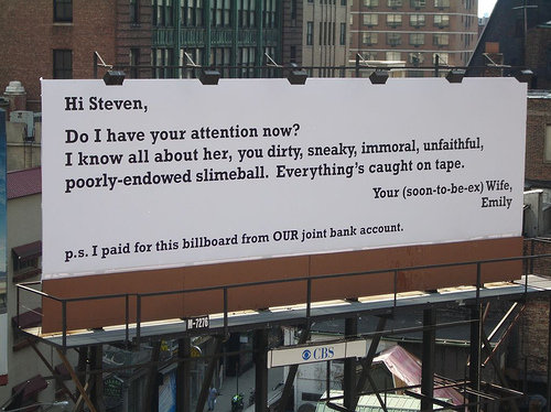 billboard, cheat and funny