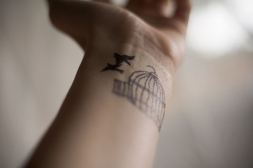 bird, cage, drawing, free, ink, tattoo
