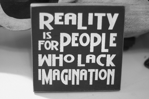 black and white, imagination and reality