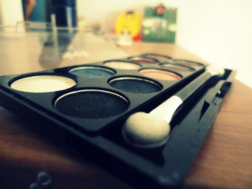 black, brush, colours, eye shadow, eyeshadow, make up