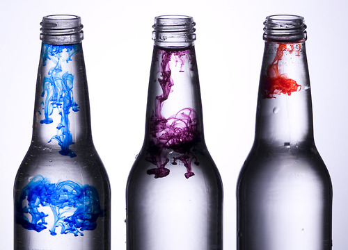 blue, bottles and color