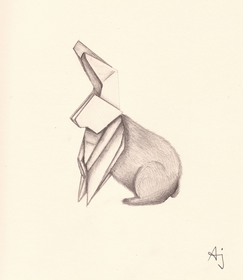 bunny, origami and origami bunny