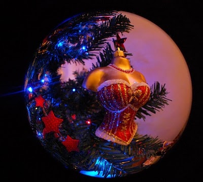 christmas, corset and decorations