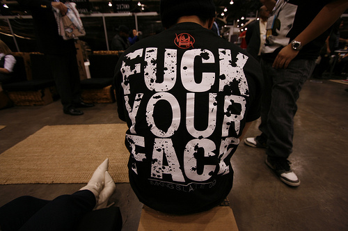 face, fuck, slogan, tee, your