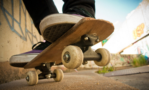 little skateboard,  purple and  skateboard