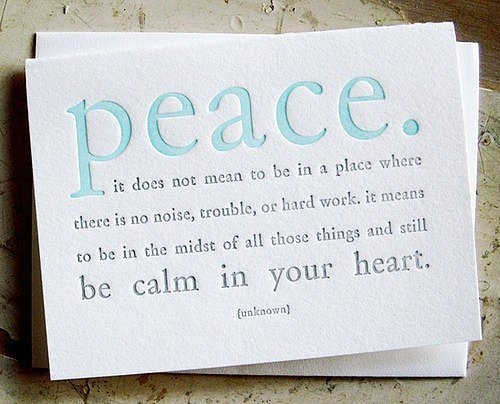 love, peace and quote